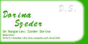 dorina szeder business card